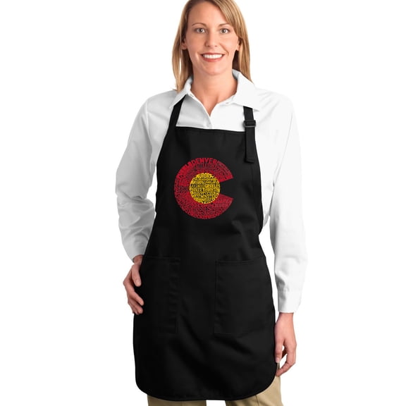 LA Pop Art Full Length Word Art Apron - Colorado