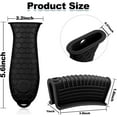 thumbnail image 2 of 8 pcs Silicone Hot Handle,Cast Iron Handle Lid Heat Resistant,Non-Slip Silicone Pan Rack,Cookware Handle for Metal Pan(Black,Red), 2 of 5
