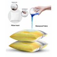 thumbnail image 6 of Waterproof Outdoor Throw Pillows with Inserts 12"x20" Set of 2, Yellow Grey Soft Decorative Pillowcases for Couch Bedroom, Abstract Modern Oil Painted Art Pillow Covers for Sofa Living Room, 6 of 8