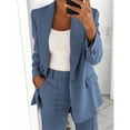 thumbnail image 2 of outfmvch blazer jackets for women plus size blazer elegant sporty fitted jacket suit jacket business oversize elegant spring thin transition jacket blazer jacket short blazer womens tops blue, 2 of 5