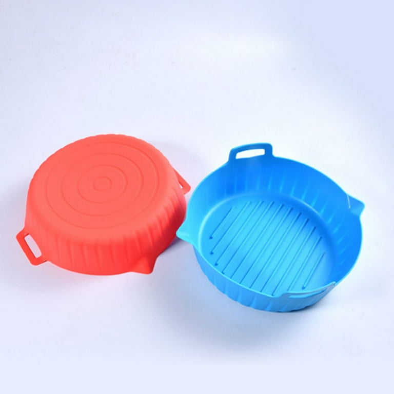 Air Fryer Silicone Pot Oven Baking Tray Basket Mat Grill Pan Accessories  Round