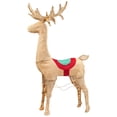 thumbnail image 3 of Northlight Lighted Standing Reindeer Outdoor Christmas Decoration - 60", 3 of 9