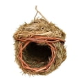 thumbnail image 2 of Straw Woven Bird Cage Hand-woven Bird House Bird Garden Decoration Creative Straw Woven Bird Cage Hand-woven Outdoor Garden Natural Grass Hanging Bird House, 2 of 7