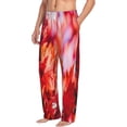 thumbnail image 3 of Kdxio Autumn Maple Leaves Print Men's Sleep Pajama Pant Lounge Pants with Pockets, 3 of 8