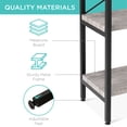 thumbnail image 5 of Best Choice Products 55in Storage Bookshelf for Living Room, Walkway w/ Industrial, Elevated Design - Gray, 5 of 7