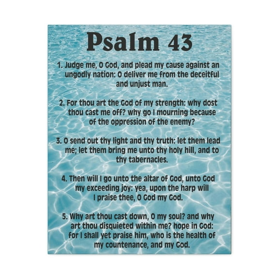 Scripture Walls Psalm 43 Judge Me Bible Chapter Canvas Christian Wall Art Ready to Hang Unframed