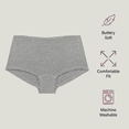 thumbnail image 2 of BLAKE & CO. Women's Cotton Rayon Boyshort Underwear, 3-Pack, Sizes S-2X, 2 of 7