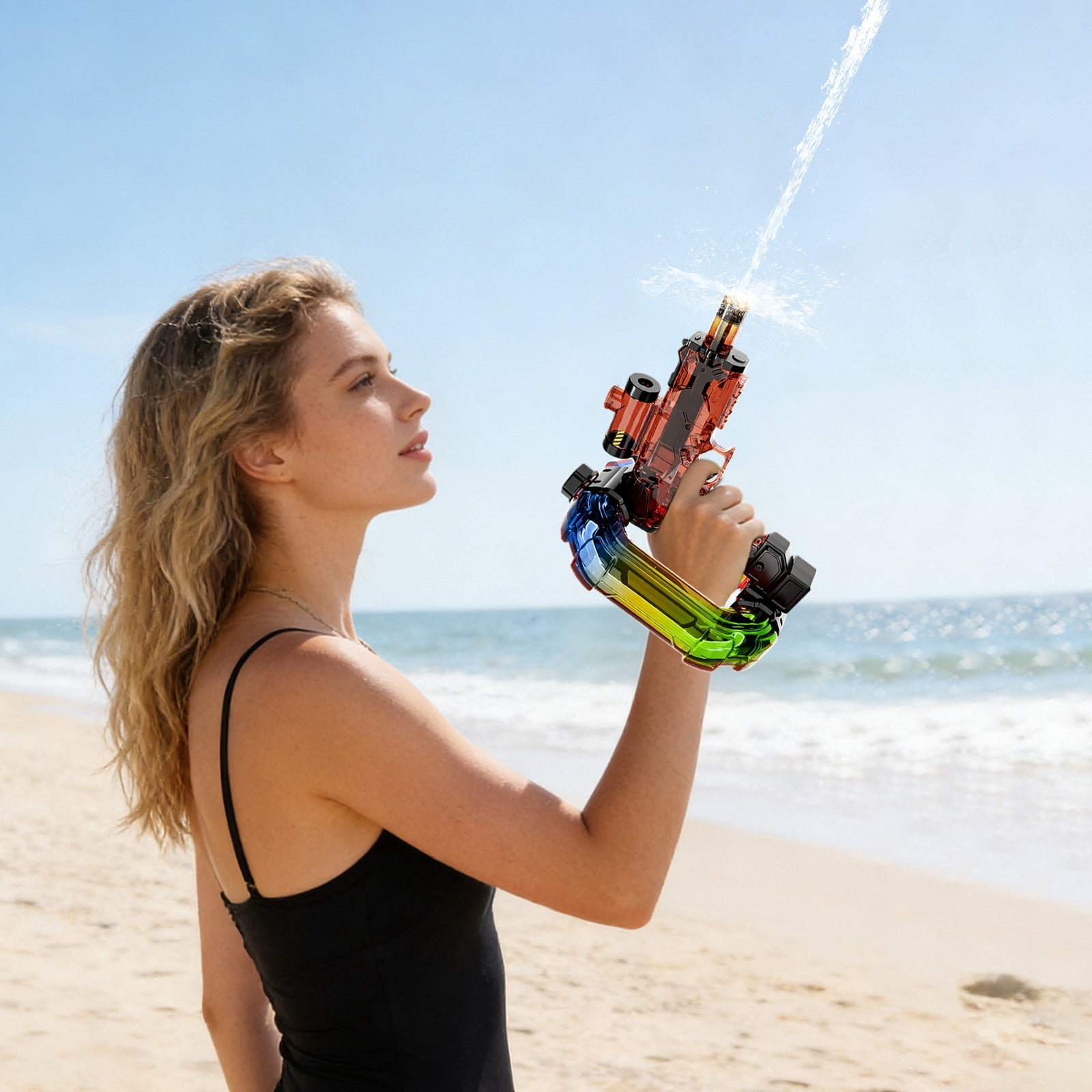 Ohmyroo Automatic Water Blaster Multicolor Plastic Continuous Shooting Pool Beach Toy