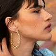 thumbnail image 3 of VEEDOFA Twisted Hoop Earrings for Women 14K Gold Plated 925 Sterling Silver - Cubic Zirconia CZ Chunky Hoops with Spring Clasp, Hypoallergenic Large Hoops, Gift Box, 3 of 8