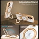 thumbnail image 3 of Funda para teléfono celular GUAGUA iPhone 16 6.1 pulgadas con soporte magnético dorado, 3 of 9