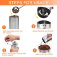 thumbnail image 3 of Manual Coffee Grinder Stainless Steel, Portable Hand Coffee Bean Grinder with Adjustable Conical Ceramic Burr & Brush, Hand Crank Grinder Grinder for Espresso French Press Turkish Brew, 3 of 6