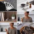 thumbnail image 4 of 5 Pcs Stainless Steel Measuring Spoons, Metal Teaspoon Kitchen Measure Set, 1/4tsp, 1/2tsp, 1tsp, 1/2tbsp, 1tbsp for Dry & Liquid Ingredients, 4 of 6