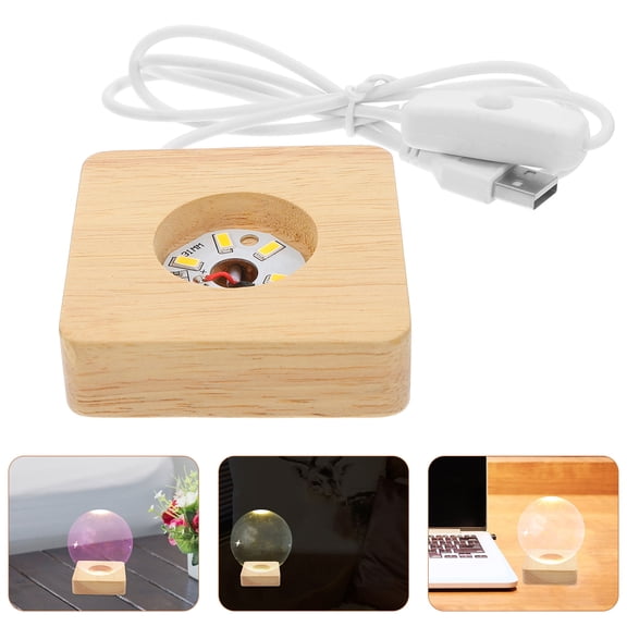 STOBOK Light Display Base For Commercial Display Wooden 1Set