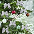 thumbnail image 5 of 12 Uds. Lazos navideños con purpurina, adornos para árboles de Navidad, colgantes navideños, decoración colgante, joyería, suministros para fiestas en casa (plata) Xemadio WLJ-2495, 5 of 5