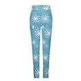 thumbnail image 2 of Besolor Christmas Leggings for Women Snowflake Xmas Trees Printed Holiday Tights High Waisted Workout Gym Pants, 2 of 5