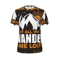 thumbnail image 5 of Wukai Not All Who Wander Are Lost4 Print Men's Short-Sleeved Mesh T-Shirt,Quick-Dry Short Sleeve Workout T-Shirt-X-Small, 5 of 8