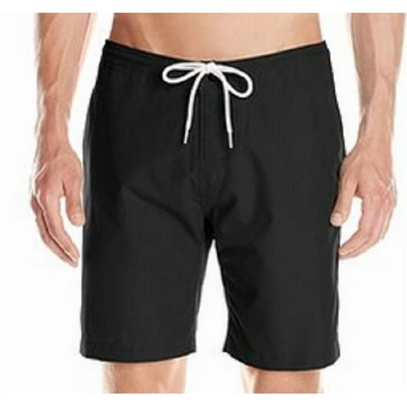 TRUNKS Men's Hybrid Short Solid, Black, Sz 30