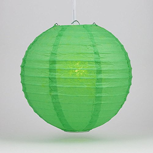 Luna Bazaar Premium Paper Lantern Lamp Shade 8 Inch Parallel Style Ribbed Emerald Green Rice Chinese Japanese Hanging Decoration For Home Decor Parties And Weddings Com Luna Bazaar Premium Paper Lantern Lamp, Chinese Lantern Style Lamp Shade