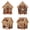 Christmas wreath, variant on IFRINID Christmas Wooden Cottage Decoration, Miniature Holiday House with Snowman, Pine Tree and Stocking Patterns, Rustic Tabletop Decor