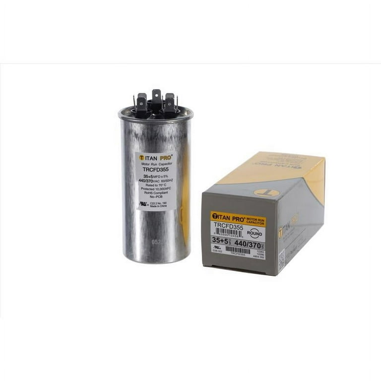 Packard TRCFD355 Round Run Capacitor 35+5 MFD 440 V