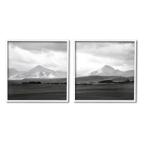 Stupell Industries Vast Rural Mountain Peaks Photograph White Framed Art Print Wall Art, Set of 2, Design by Carol Robinson