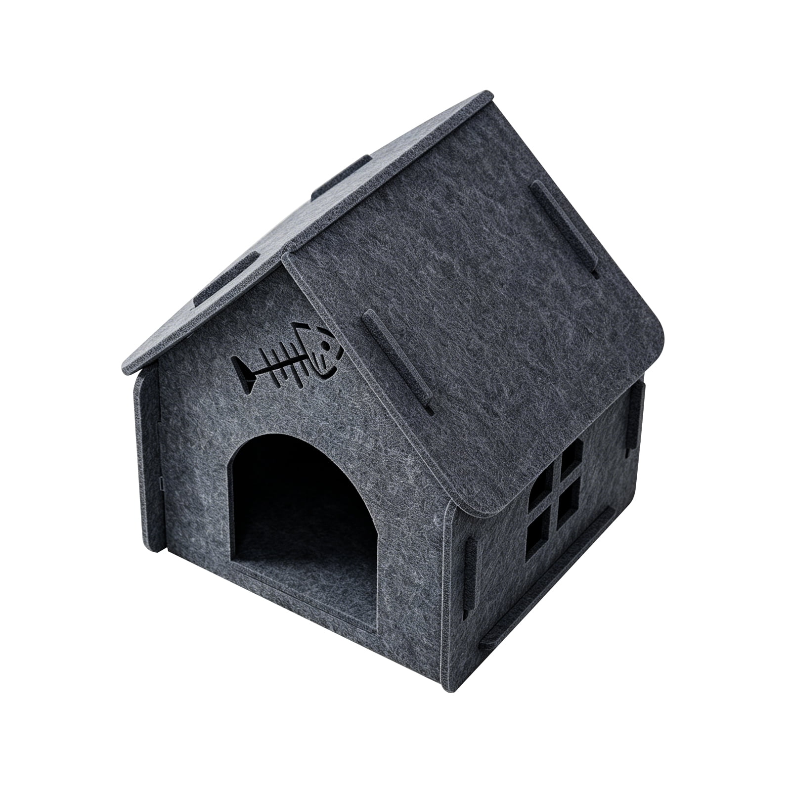 Pet Cat Nest House, Removable Condo Shelter Indoor Cozy Washable Soft Sleeping House, Gray 40*35*40cm