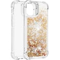 thumbnail image 3 of Compatible with iPhone 13 Pro Max Case Glitter Luxury Cute Love Liquid Quicksand Clear Soft TPU Girls Women Stylish Bumper Shockproof Protective Case for iPhone 13 Pro Max 6.7" Golden YB, 3 of 12