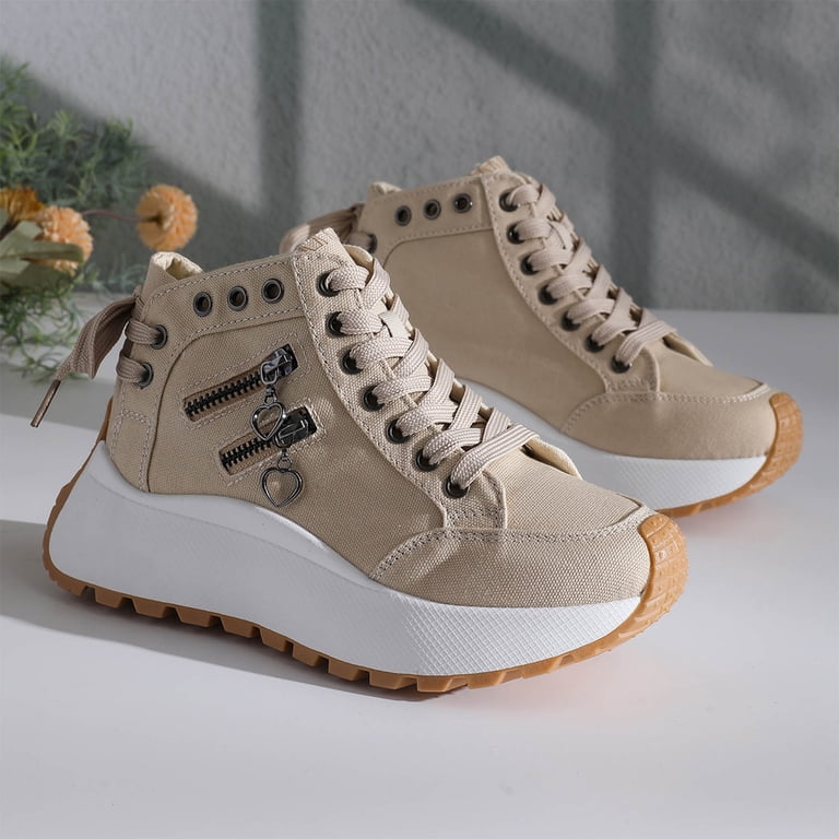 Womens Brown High-Top Canvas & Suede Boots Converse Chuck 70 De Luxe Heel Hi Womens 10.5 Platform Boots  main image 4