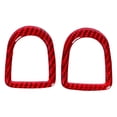 thumbnail image 1 of 2pcs Carbon Fiber Door Lock Pin Trim Button Knob Frame Cover Auto Interior Decor Refitting Fit for Ford Mustang 2009‑2013 Red, 1 of 7