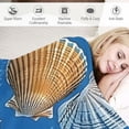 thumbnail image 3 of ARISTURING Shells Sea Stars Ocean Flannel Material Blanket for All Seasons - Anti-Pilling Lightweight Soft Blanket 60x80in, 3 of 6