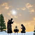 thumbnail image 4 of HELLOYOUNG Christmas Manger Scene Patio Pole with Iron Nativity Silhouette Lawn Outdoor Metal Garden Decoration Suitable for Christmas, Easter and Other Religious Holidays Patio Decoration, 4 of 6