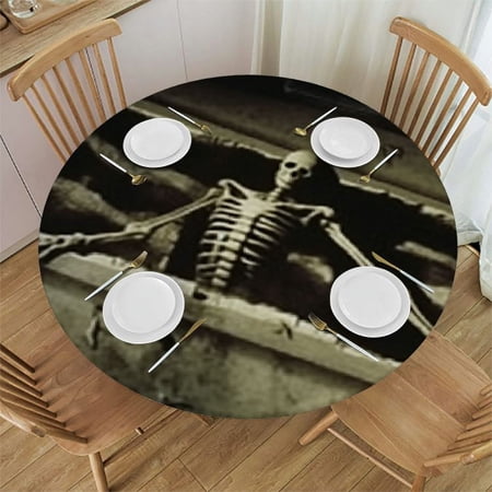 HAOXIT Table Cloth Don t Dead Open Inside Water Resistance Microfiber Tablecloth Decorative Table Cover 46-50