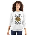 thumbnail image 3 of Stop World Melt You Grilled Cheese Unisex Plus Fleece Graphic Sweatshirt Brisco Brands 5X, 3 of 5