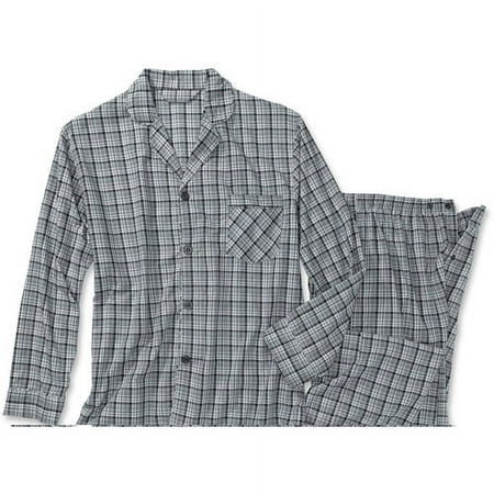 Hanes - Men's Plaid Woven Pajama Set
