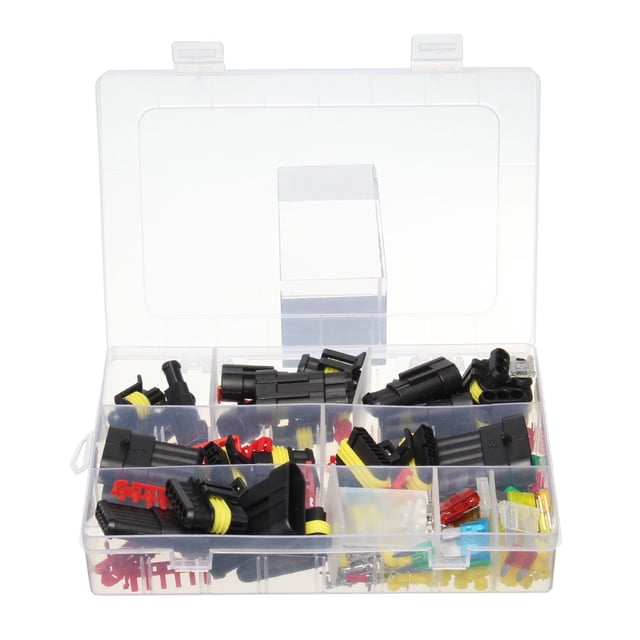 Kit de caja de fusibles para terminales de enchufe de conector de cable eléctrico de automóvil a prueba de agua de 1 a 6 pines