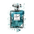 thumbnail image 3 of Greenwood, Amanda 12x14 Black Modern Framed Museum Art Print Titled - Black Inky Perfume in Teal, 3 of 5