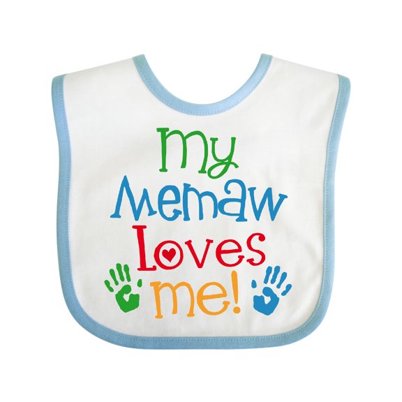 Inktastic My Memaw Loves Me Boys or Girls Baby Bib