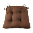 thumbnail image 4 of Mainstays Faux Suede 14.5" Chair Cushion with Ties, 4 Pack, Warm Chocolate, 4 of 5