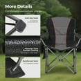 thumbnail image 6 of Sophia & William 2 Pack Oversized Camping Chair Heavy-Duty Steel Frame Supports 450Lbs, Foldable Outdoor Lawn Chair with Cup Holder for Backyard & Camping, Black, 6 of 14