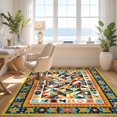 thumbnail image 3 of Design&I 5'x7' Ultra Soft Area Rug, Geometric Patchwork Abstract Stars Zigzag Motifs Patterned None Fluffy Washable Non Shedding for Bedroom Living Room Home Office, 3 of 7