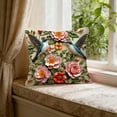 thumbnail image 6 of Tunhigl 18x18in Vintage Floral Bird Pillow Cover Boho Floral Pillowcase for Farmhouse Living Room Sofa Bedroom Decorations, 6 of 7