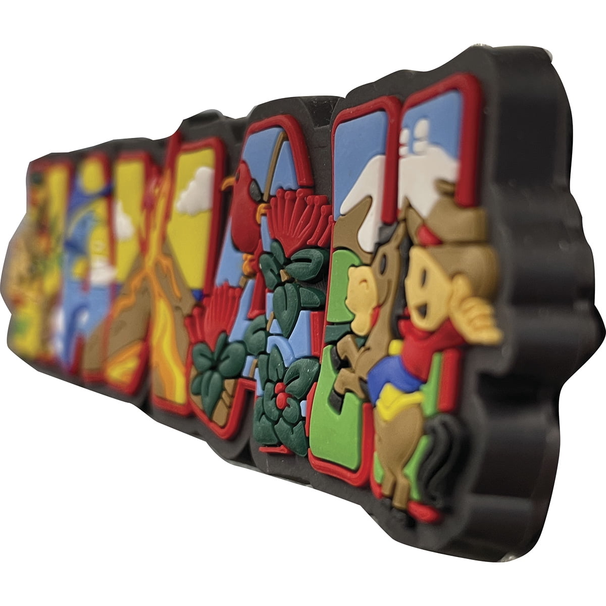 Hawaii Magnet Rubber Block 5"W x 1½"H x .25"D