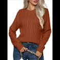 thumbnail image 1 of Suéter Informal Holgado de Larga con Cuello Alto y Corte Clásico para Mujer Marrón Oscuro S, 1 of 10