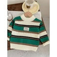 thumbnail image 3 of Suealasg Little Boys Sweater Baby Fall Winter Clothes Striped Print Crew Neck Long Sleeve Knit Pullovers Tops Kids Toddler Boys Warm Knitwear 1-6 Years, 3 of 6