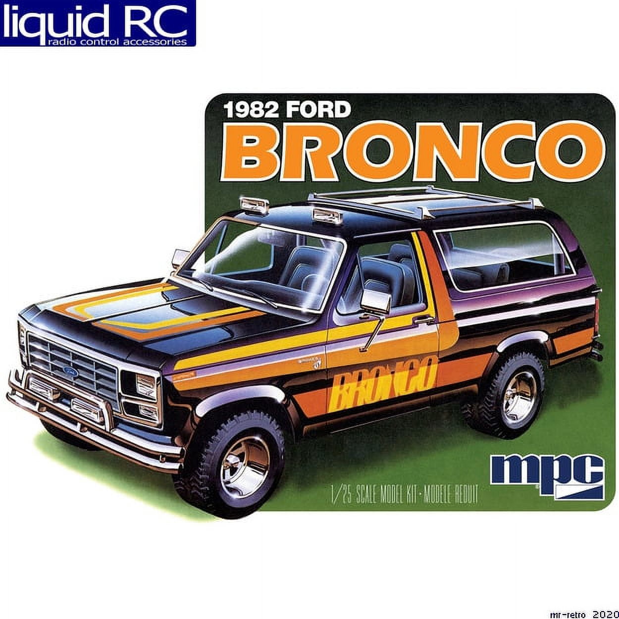 MPC MPC991 Skill 2 Model Kit 1982 Ford Bronco 1-25 Scale Model