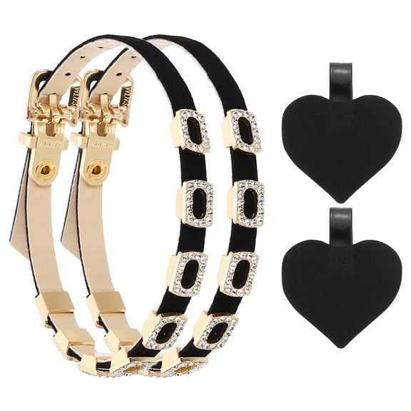 1Pair High Heels Shoe Straps, Rhinestone Ankle Shoe Strap, Black