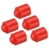Uxcell Pool Cue Protective Cover, Rubber Pool Cues End Protectors Snooker Rod Protection Pad for Billiards, Red 5Pcs
