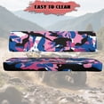 thumbnail image 4 of ZIATUBLES 2-Pack Waterproof UTV Seat Covers with Pink Blue Abstract Camo, Replacement Bench Seat Protectors Compatible with Kawasaki Mule 3000 3010, Wear-Resistant Polyester UTV Seat Decor Covers, 4 of 8