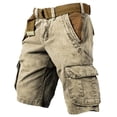 thumbnail image 1 of Pantalones de Trabajo de Tamaño Mayor Pantalones Cortos de Algodón Deportivos Sueltos, Pantalones Casuales de Cinco Cuartos con Múltiples Bolsillos, 1 of 6
