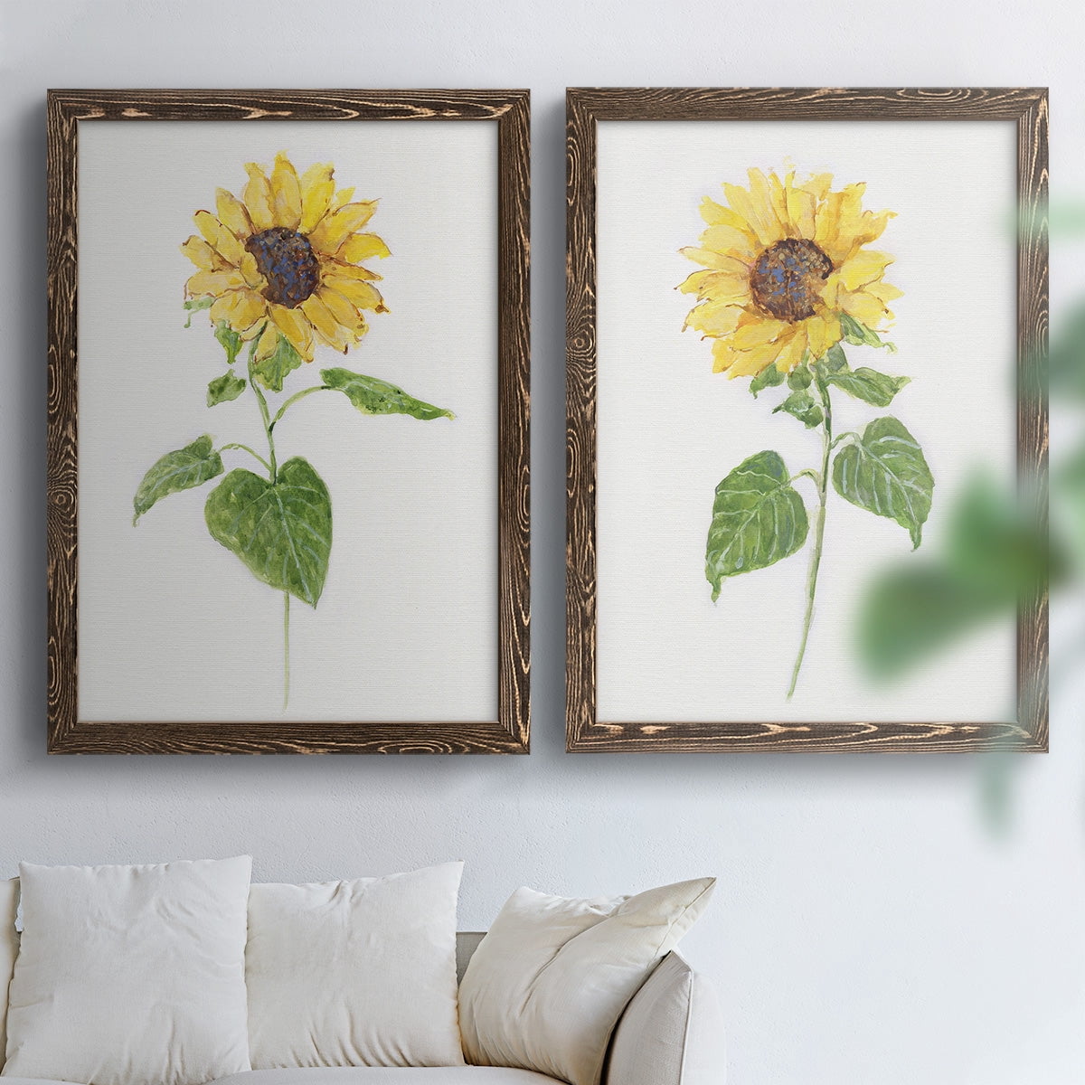 Sunflower I - Premium Framed Canvas 2 Piece Set - Ready to Hang